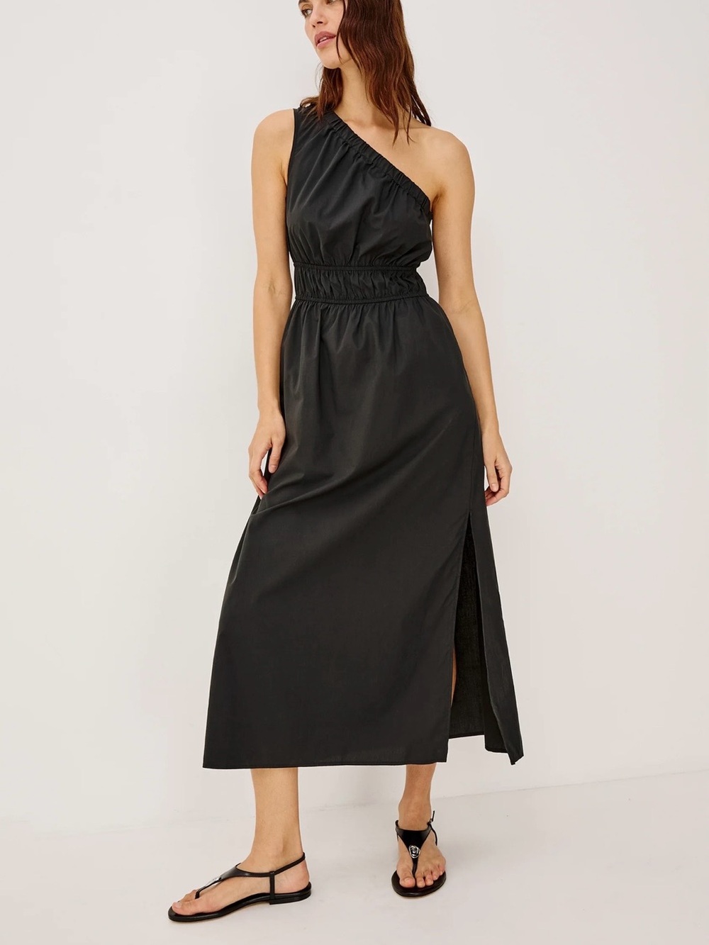 Rails black Selani Dress One-Shoulder Black casual comfort midi XL